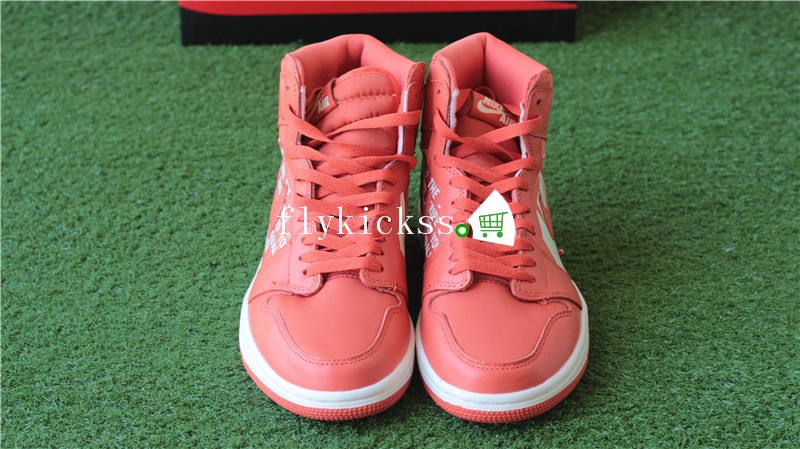 2018 Off-White x Air Jordan 1 Nike Swoosh Orange/White